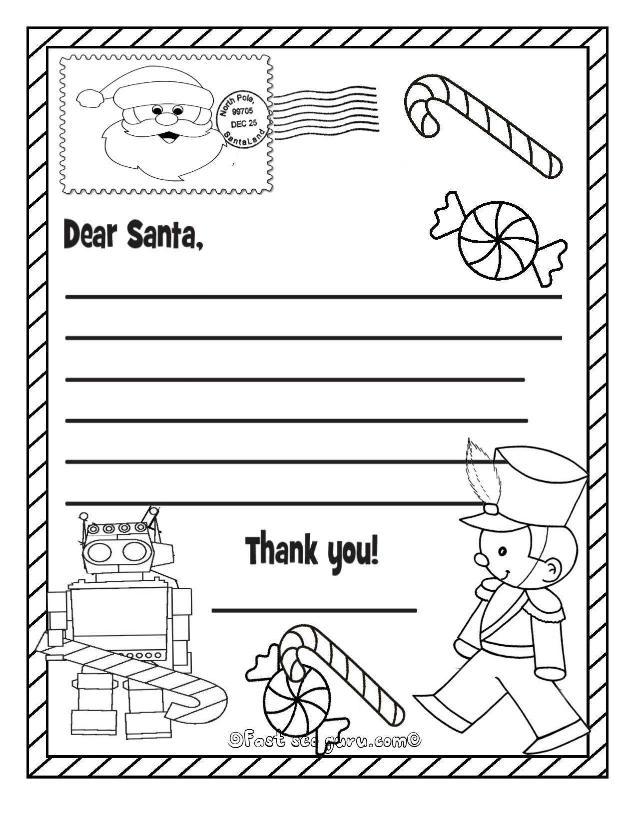 Printable christmas wish list toys to santa claus